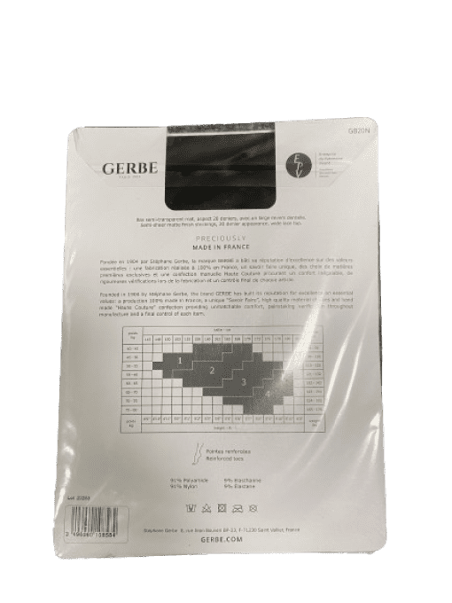 Bas nylon noir GERBE