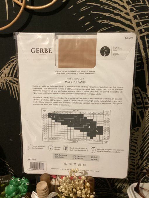 Collant nylon poudré de la marque Gerbe 